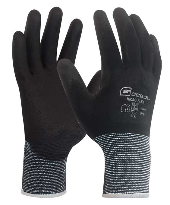 GEBOL Pracovní rukavice MICRO FLEX TOUCH velikost 9 - blistr