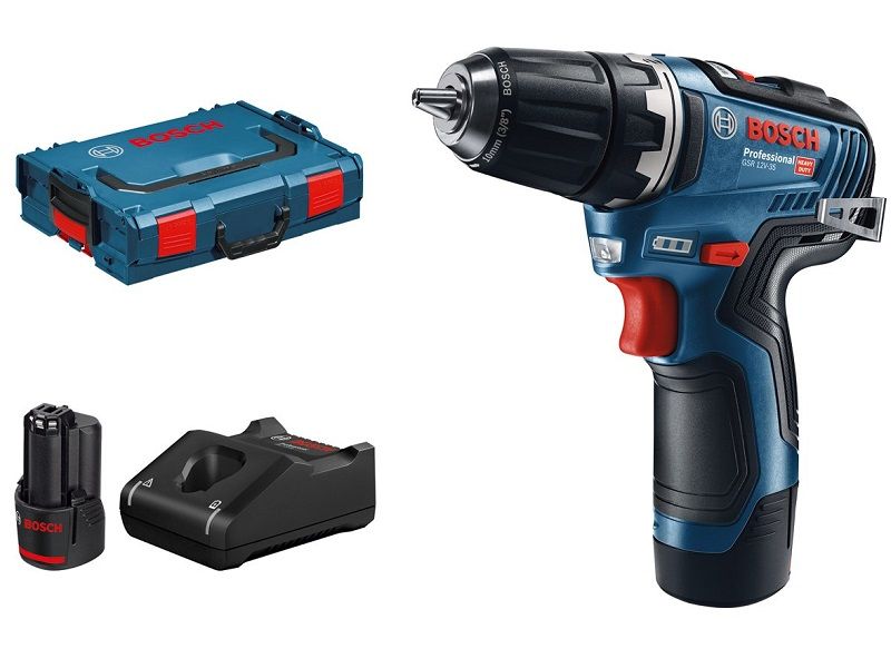 Bosch GSR 12V-35 Professional Aku vrtačka 2x 12V/3.0Ah, kufr - 06019H8002