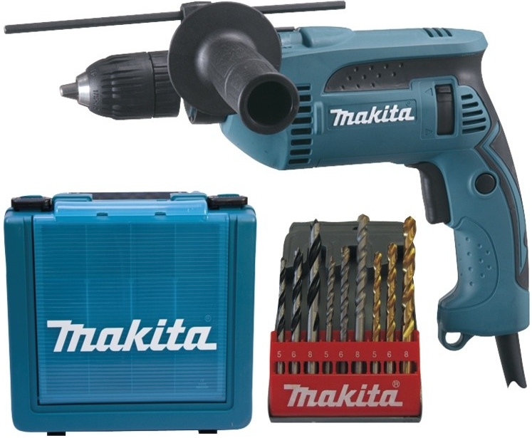 Makita HP1641K1X příklepová vrtačka s příslušenstvím