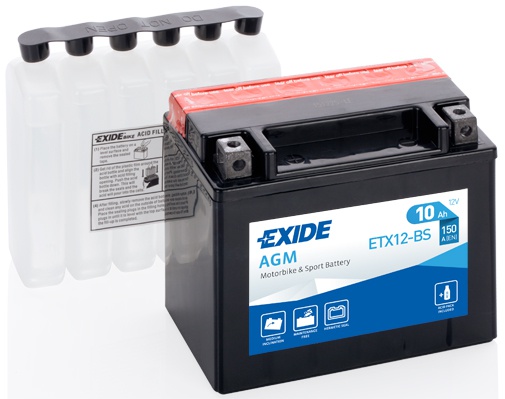 EXIDE YTX12-BS 12V 10Ah 150A AGM motobaterie (ETX12-BS)