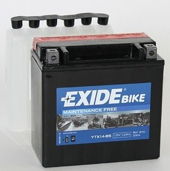 EXIDE YTX14AH-BS 12V 12Ah 210A Maintenance Free motobaterie