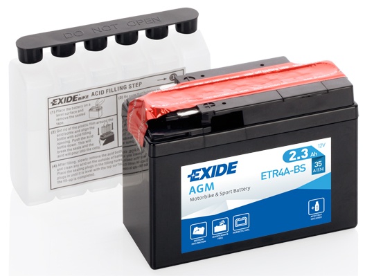 EXIDE YTR4A-BS 12V 2,3Ah 35Ah AGM motobaterie