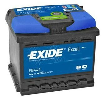 EXIDE Excell 12V 44Ah 420A, EB442 autobaterie