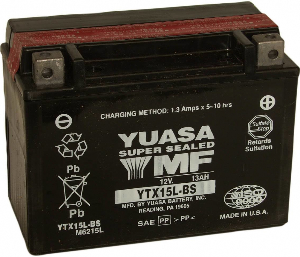 YUASA YTX15L-BS 12V 13Ah 230A motobaterie - originální