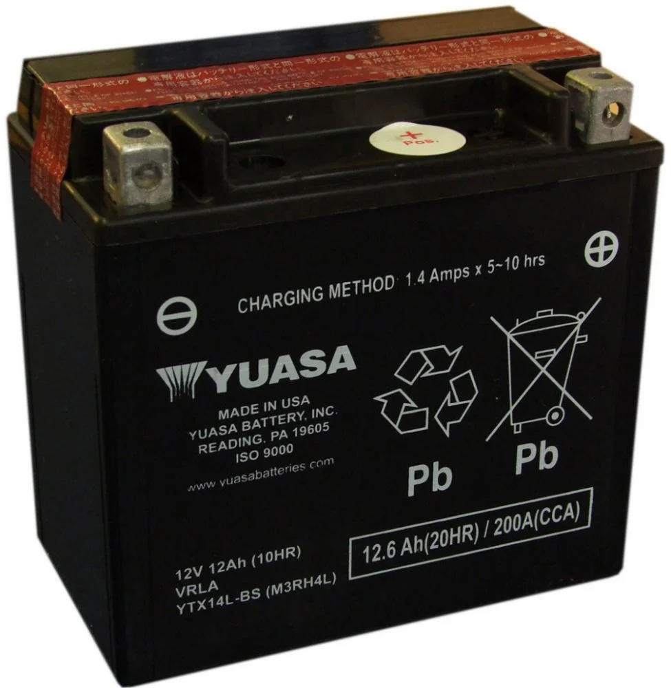 YUASA YTX14L-BS 12V 12Ah motobaterie - originální