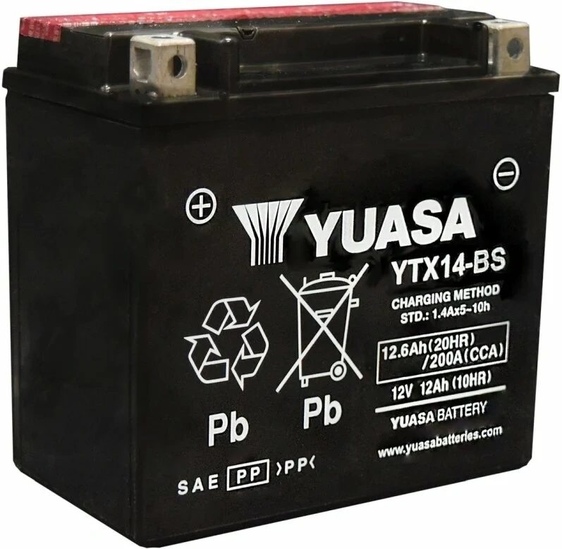 YUASA YTX14-BS 12V 12Ah 200A motobaterie