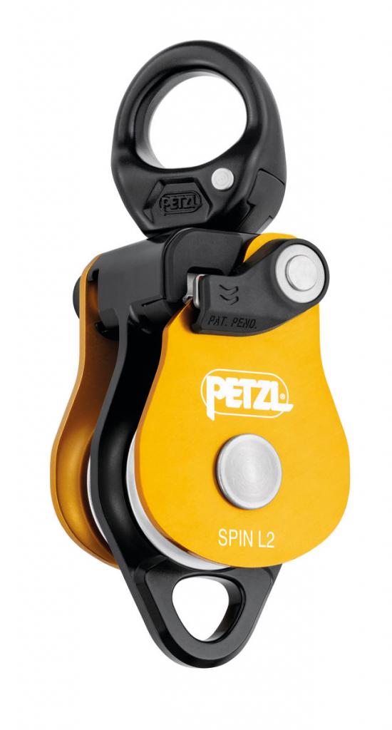 PETZL SPIN L2 dvojitá kladka s otočným závěsem (swivelem) ČERNÁ
