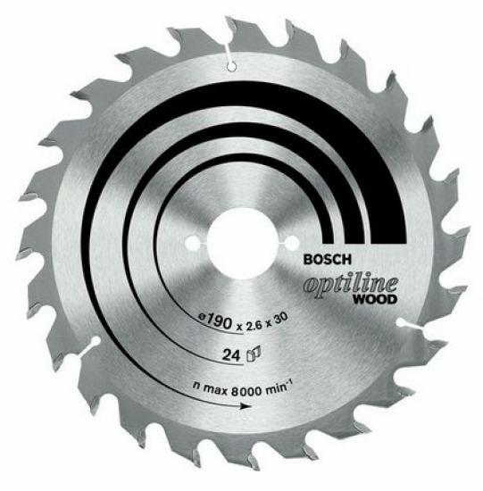 BOSCH Pilový kotouč Optiline Wood 190x30x2,6 mm, 60 zubů - 2608641188