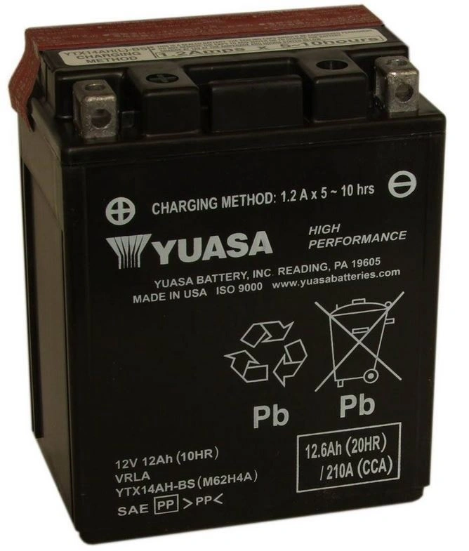 YUASA YTX14AH-BS 12V 12Ah 210A motobaterie