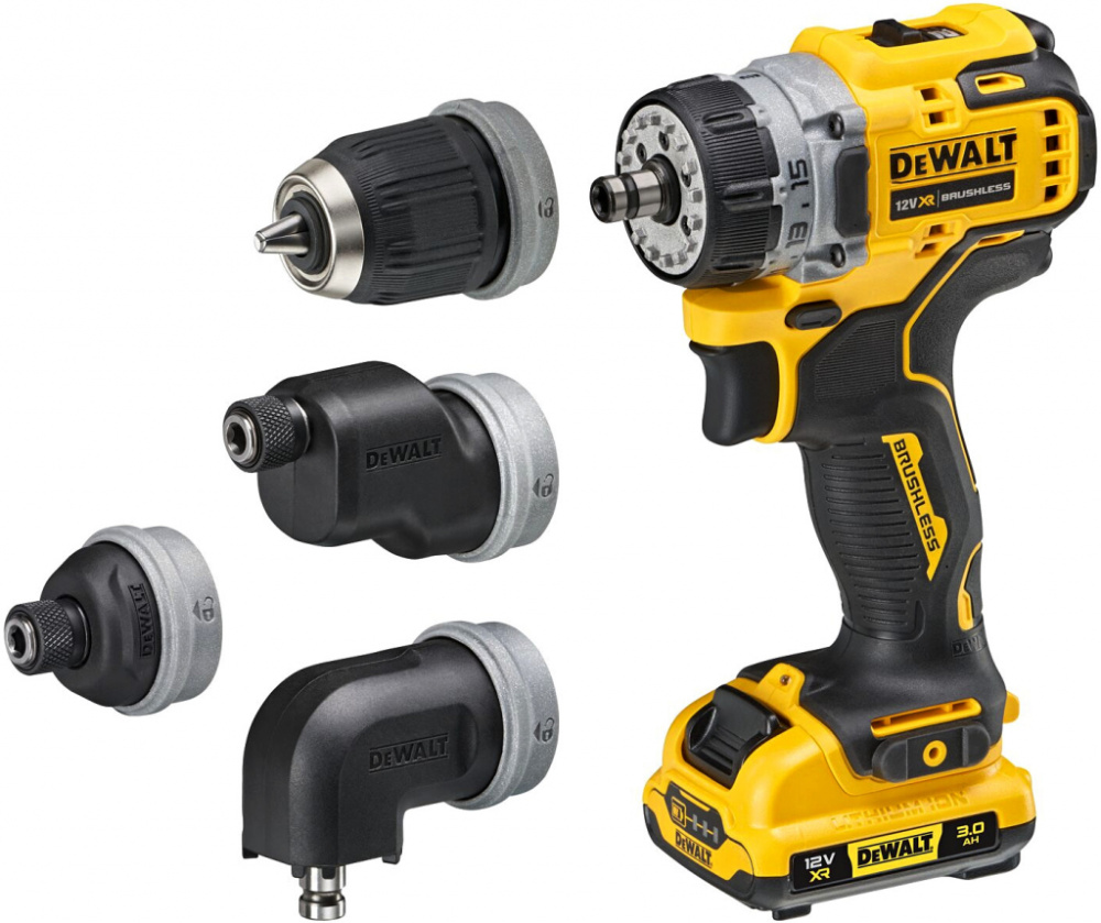 DEWALT DCD703L2T Aku vrtací šroubovák 12V/3,0Ah + nástavce
