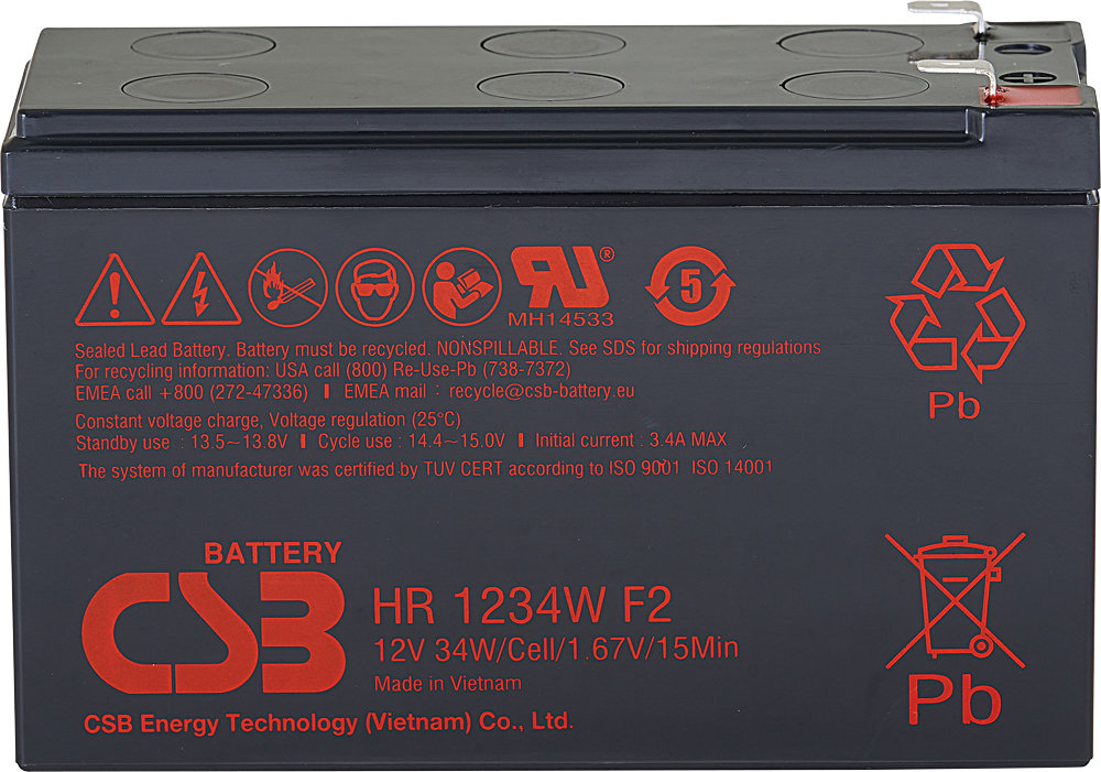 CSB HR1234W F2 (12V/9Ah) záložní akumulátor