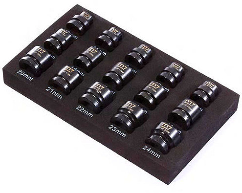 M7 MA-42015 sada 15 ks utahovacích ořechů 1/2" (10-24 mm)