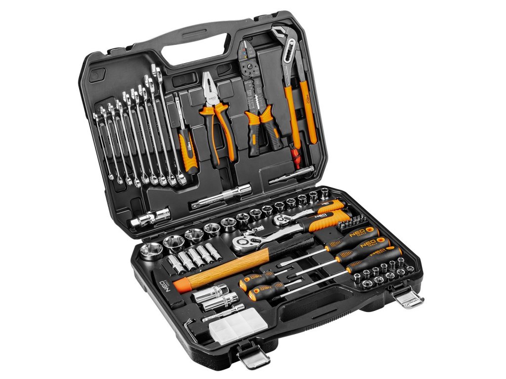 NEO tools 08-920 Gola sada s nářadím 1/4" a 1/2", 100 kusů