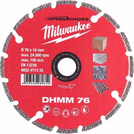 MIKLWAUKEE DHMM 76 DIAMANTOVÝ KOTOUČ MULTI MATERIAL 76x10mm - 4932471333