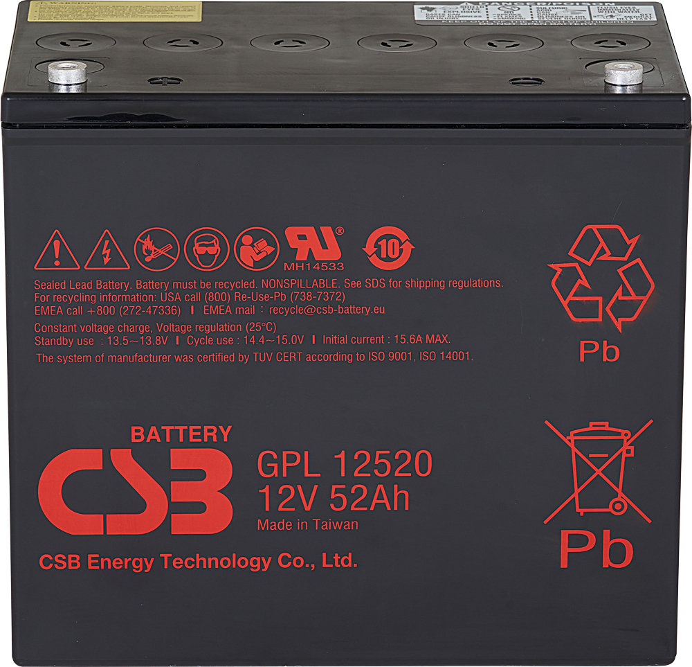 CSB GPL12520 (12V/52Ah) záložní akumulátor