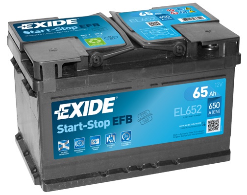 EXIDE Start-Stop EFB 12V 65Ah 650A, EL652 autobaterie