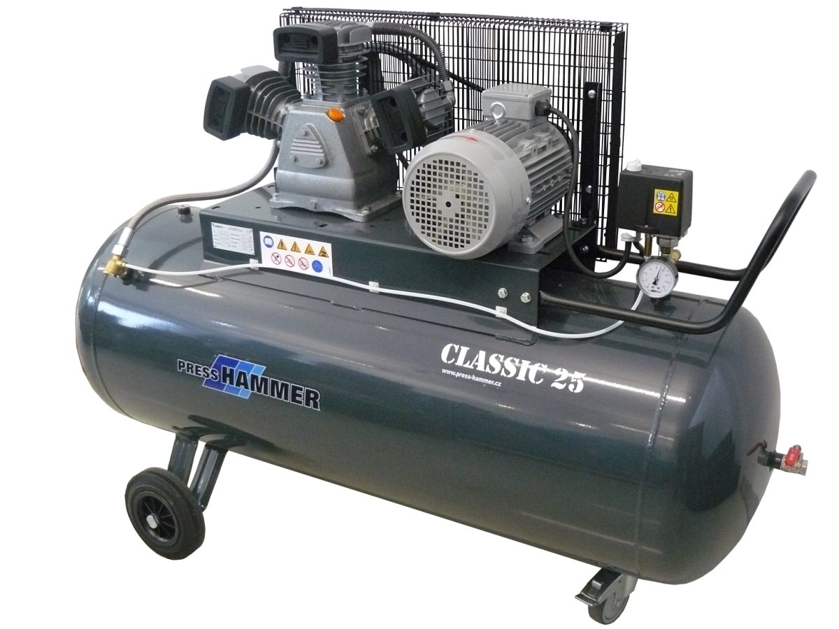 PRESS HAMMER CLASSIC 25/270 třípístový olejový kompresor 3kW, 400V, 270l