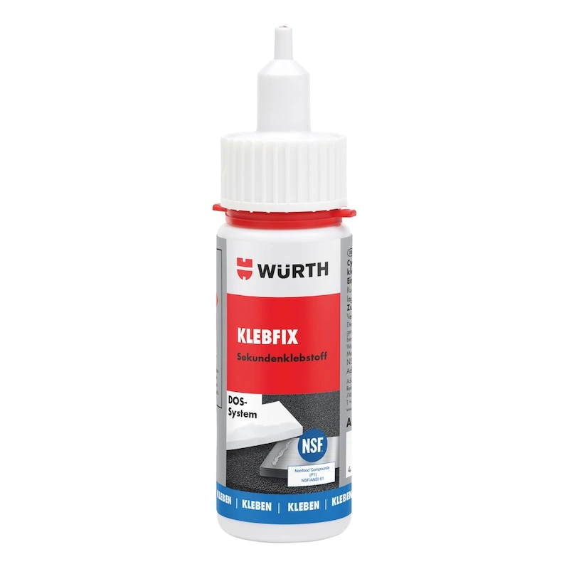 Würth 0893090 Vteřinové lepidlo Super – Fast Glue, kyanoakrylátové, 50 g