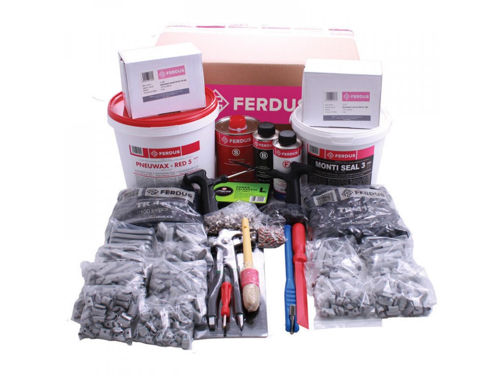 Ferdus Sada pro pneuservis START - závaží, ventily a montážní chemie - 10.500
