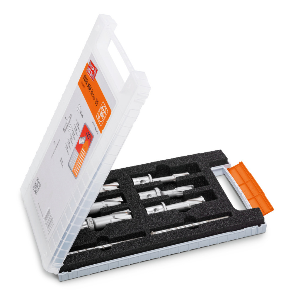 FEIN 6-dílná sada jádrových vrtáků Weldon 3/4" (12-22mm x 25mm) - 63134999061