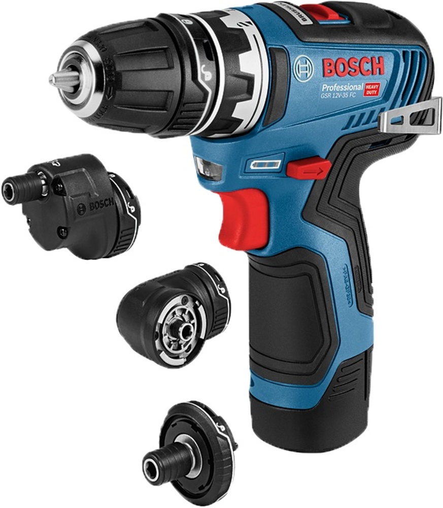 BOSCH GSR 12V-35 FC Full Set Aku vrtací šroubovák 2x 3,0Ah + L-Boxx + 4 nástavce - 06019H3000