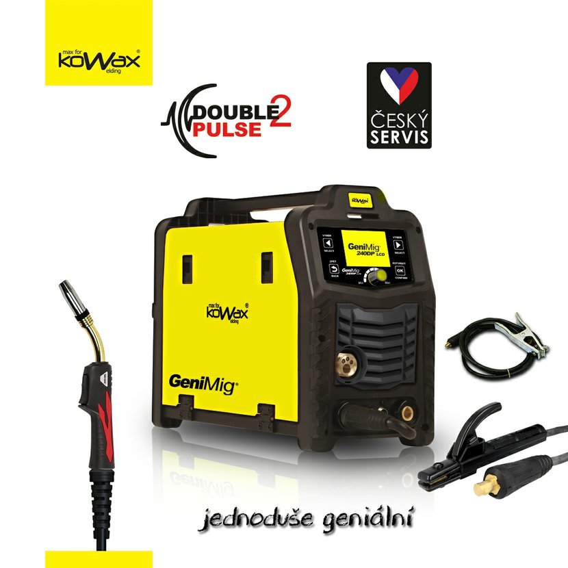 KOWAX® GeniMig®240DP LCD Svařovací invertor MIG/MAG/LiftTIG/MMA