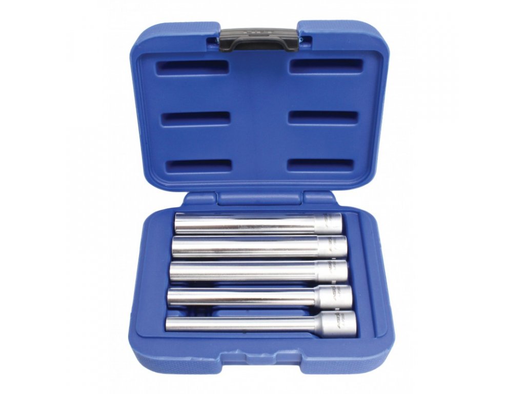 ASTA A-P38S5 Nástrčné hlavice 3/8", šestihran, extra dlouhé, délka 120 mm, 5 ks