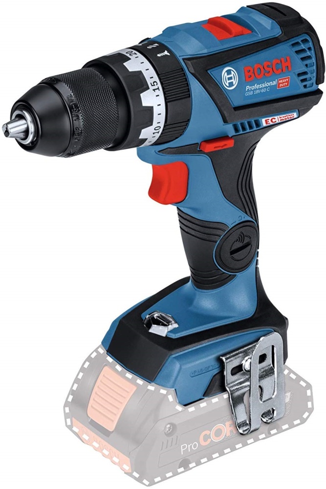 BOSCH GSB 18V-60 C solo Aku příklepová vrtačka 18V (bez aku) - 06019G2102