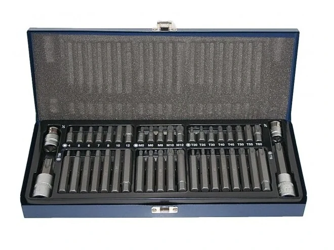 ASTA A-44PBS Bity Imbus, TORX s otvorem a XZN, s adaptéry, sada 44 ks