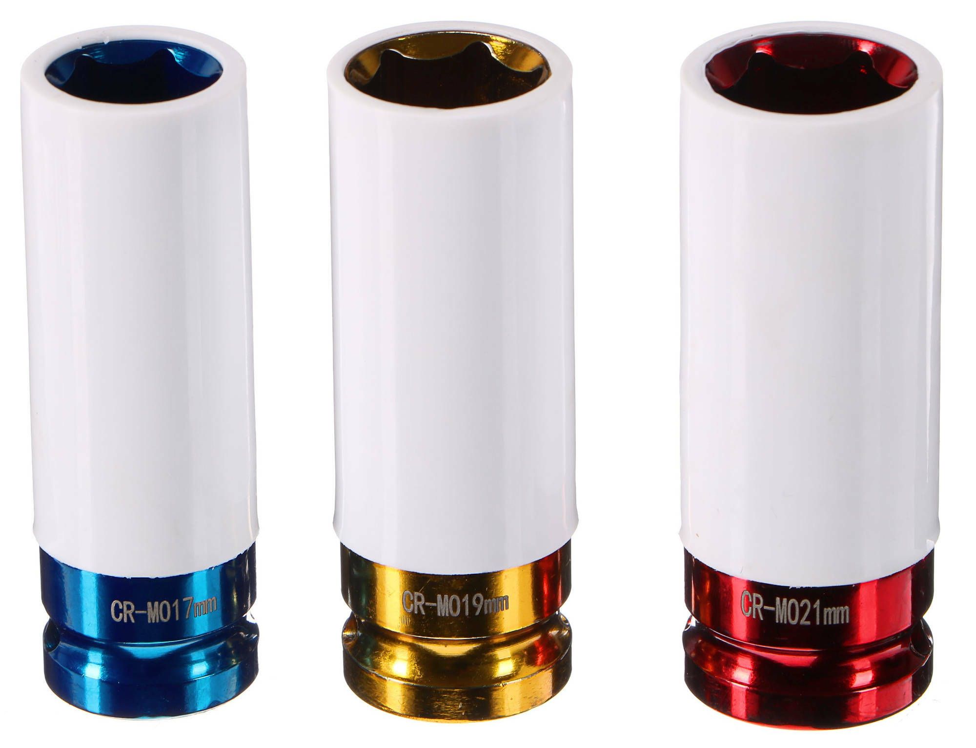SIXTOL SX1114 Úderové hlavice, s krytkou na ALU kola, 1/2", 17, 19, 21 mm, 3 ks