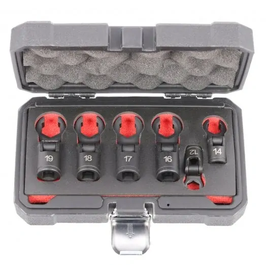 QUATROS QS50634 Klíče na převlečné matice, flexibilní, 12-19 mm, 6 ks