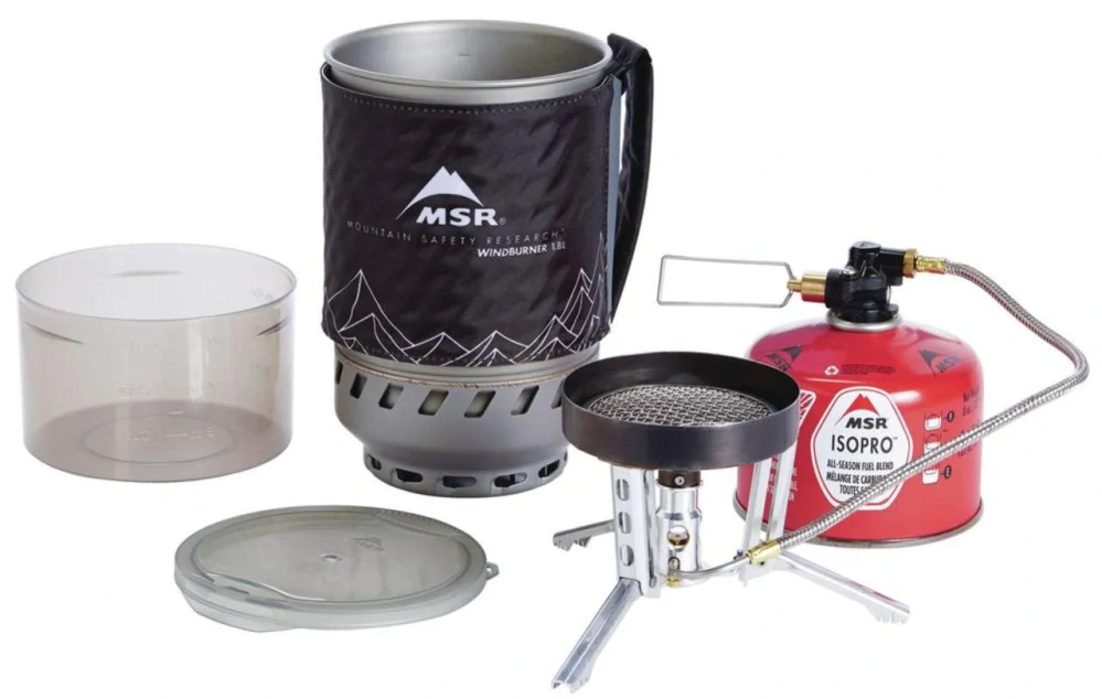 MSR WINDBURNER 1,0 l Personal Stove System plynový vařič (červený hrnec)