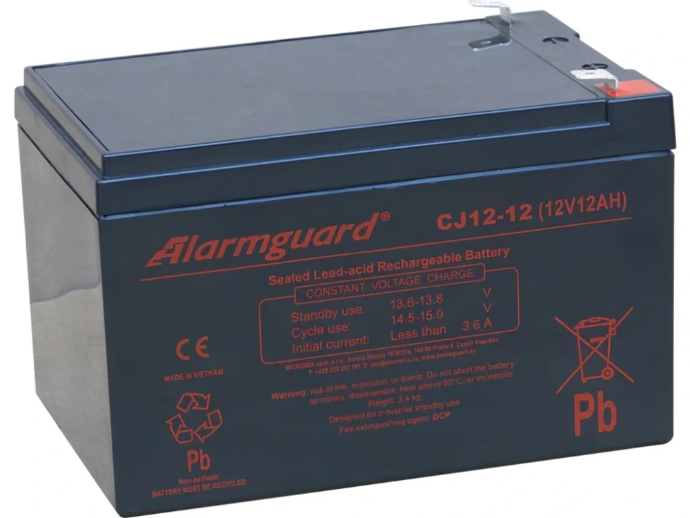 Alarmguard CJ12-12 12V/12Ah záložní akumulátor
