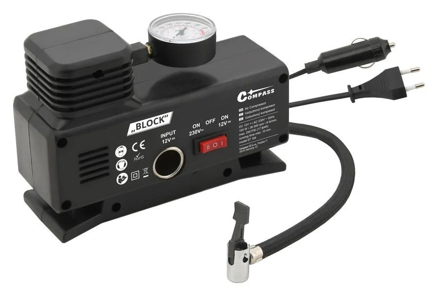 COMPASS 07194 Kompresor 12/230V BLOCK TÜV/GS