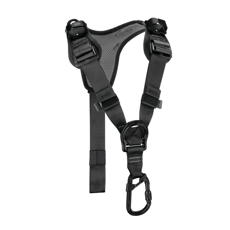 PETZL TOP prsní úvazek ČERNÝ