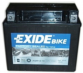 EXIDE 12V 10Ah 150A AGM12-10 (YTX12-BS) motobaterie