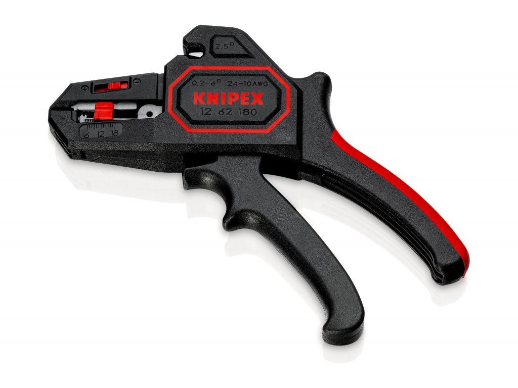 KNIPEX 12 62 180 Odizolovací kleště samonastavitelné 180 mm, pro průřez 0,2-6,0 mm2