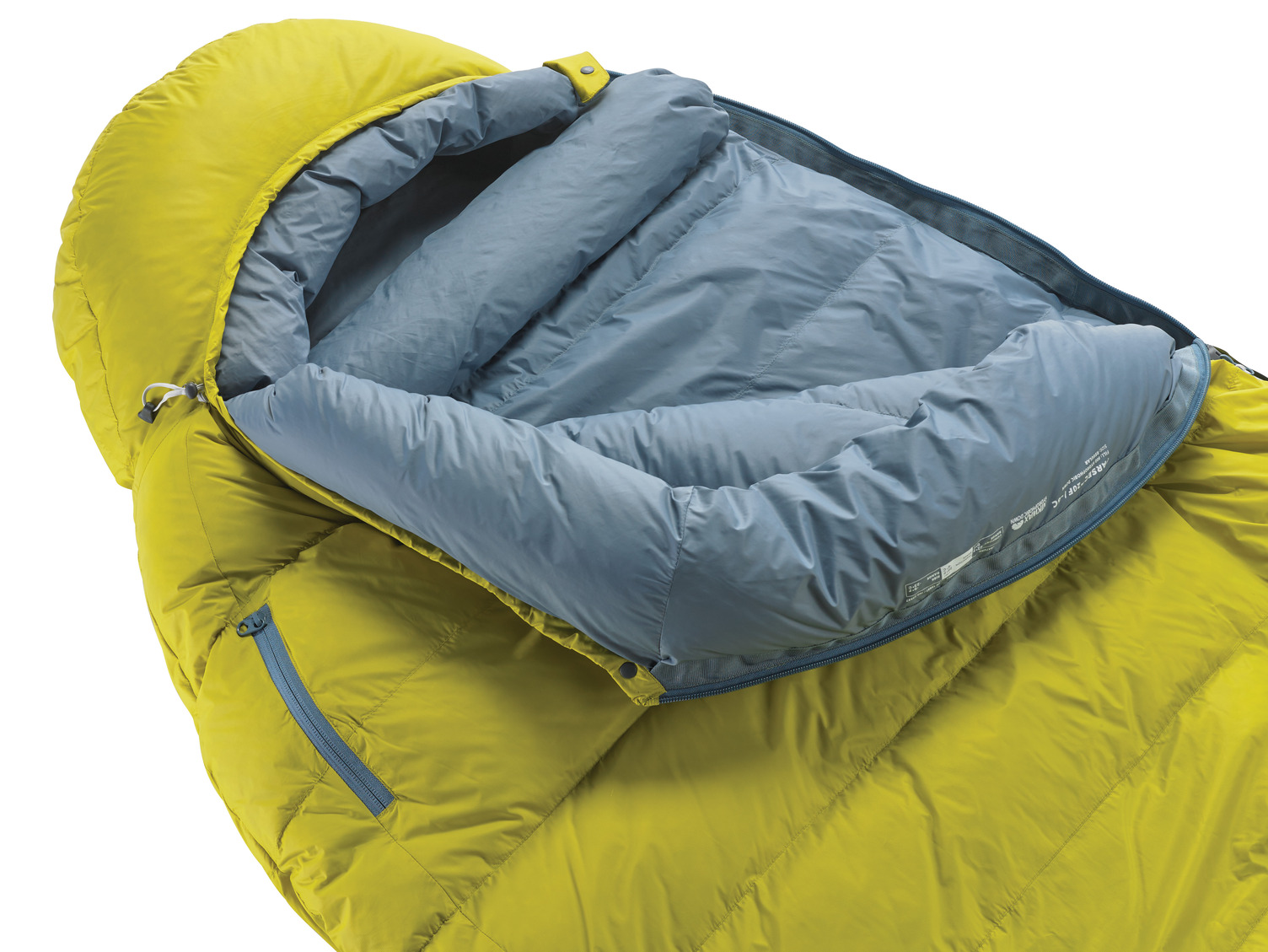Therm-a-Rest PARSEC 20 Long Larch péřový spacák žlutý (limit - 6°C)