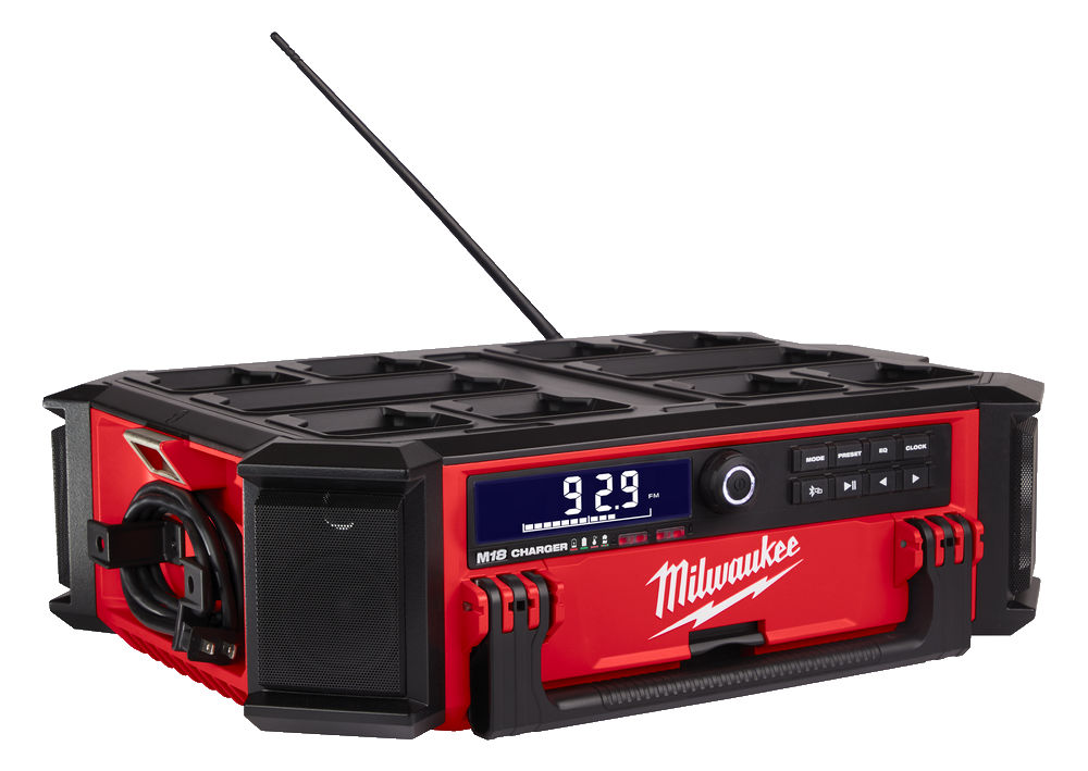 MILWAUKEE M18 PRCDAB+-0 AKU rádio/nabíječka PACKOUT DAB+, FM/AM, Bluetooth, USB, 40W (bez aku)