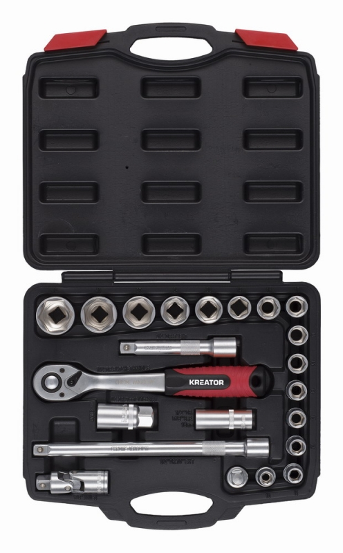 KREATOR KRT500118 22-dílná gola sada 1/2" v kufru