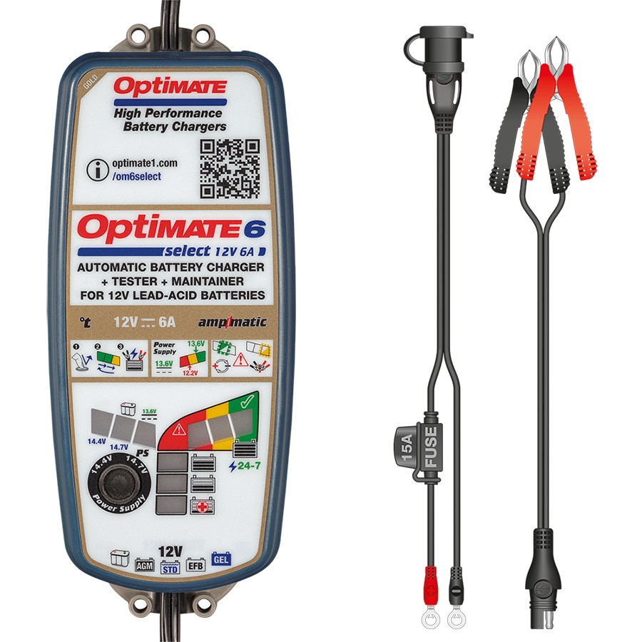 TECMATE OPTIMATE 6 SELECT TM370 12V/6A nabíječka autobaterií