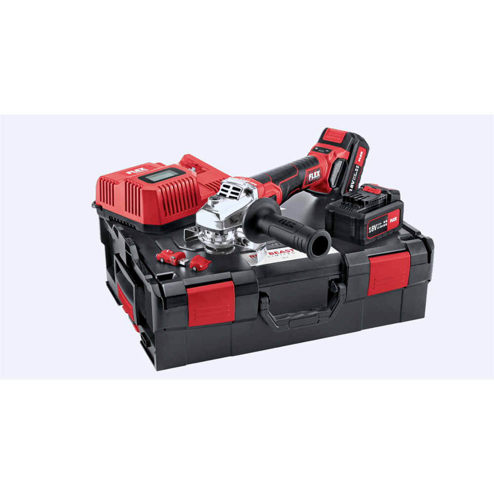 FLEX LBE 125 18.0-EC Set Aku úhlová bruska 125 mm, 2x 5,0Ah - 520861