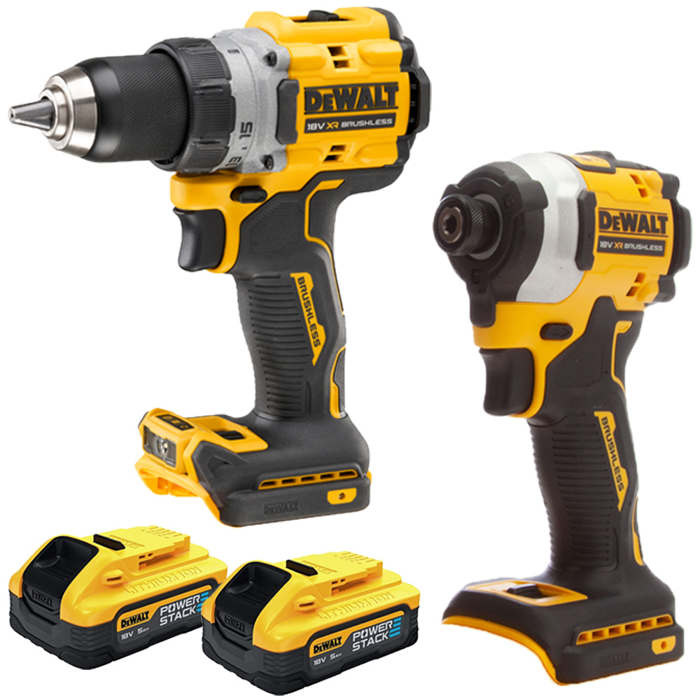 DEWALT DCK2051H2T AKU POWERSTACK sada aku nářadí DCD800 + DCF850, 18V + 2x5,0Ah