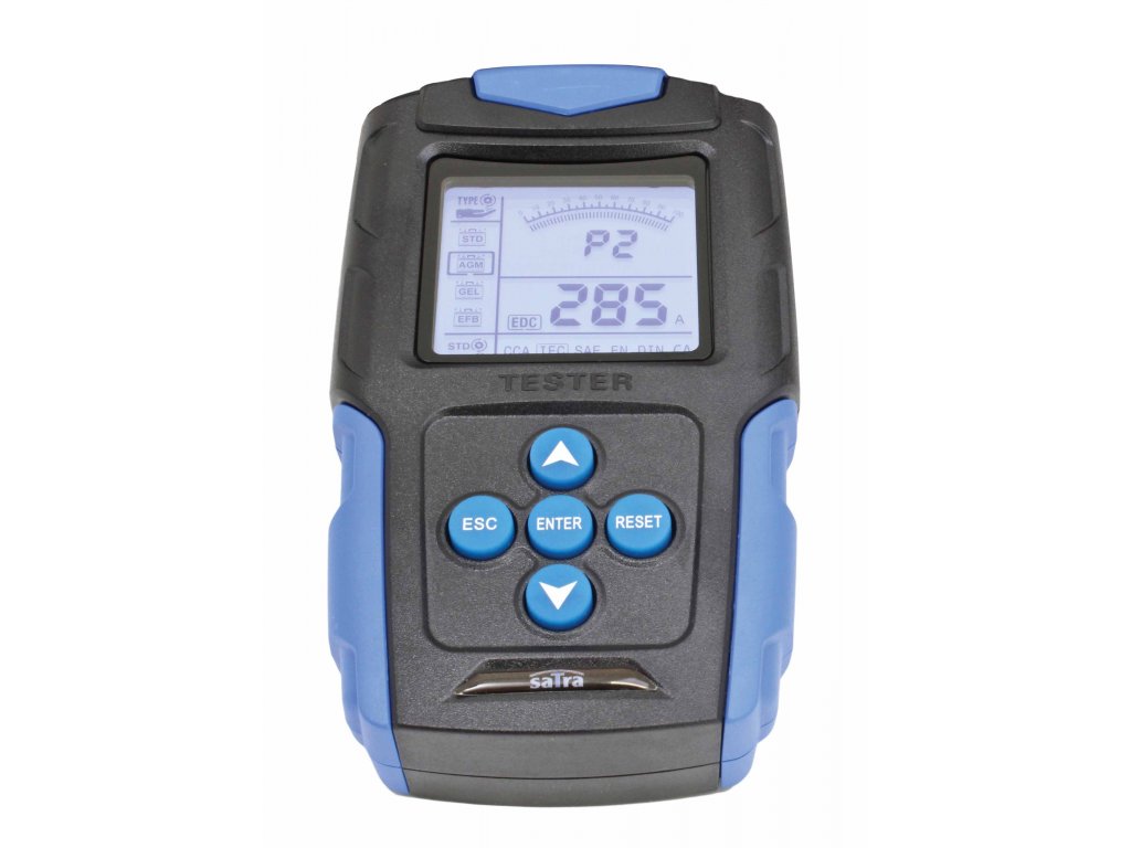 SATRA S-LBA1224 Tester autobaterií s LCD displejem, 12-24 V, 3-200 Ah