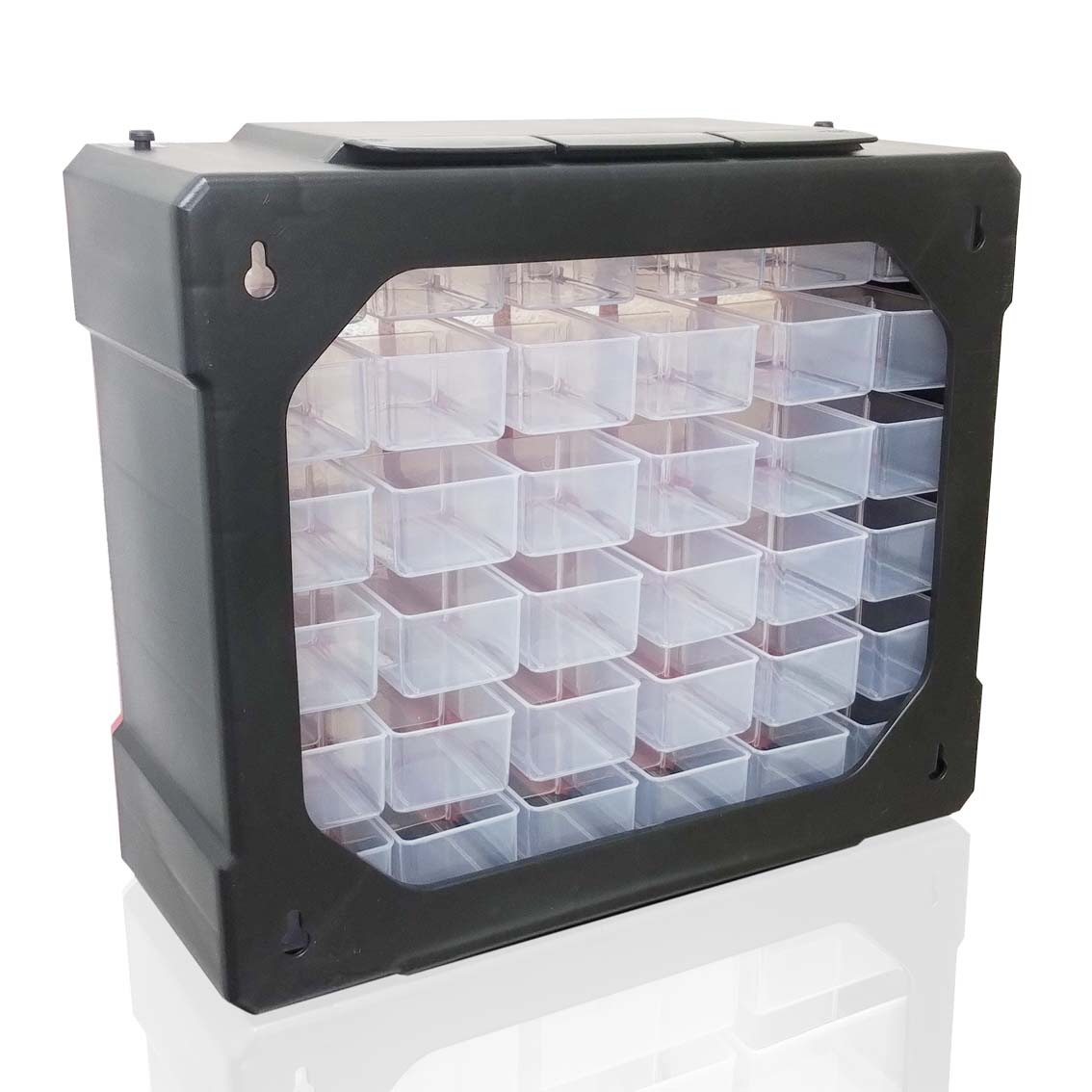 MAGG 120296 Skříňka plastová na šroubky 36 šuplíků, 330x380x160 mm