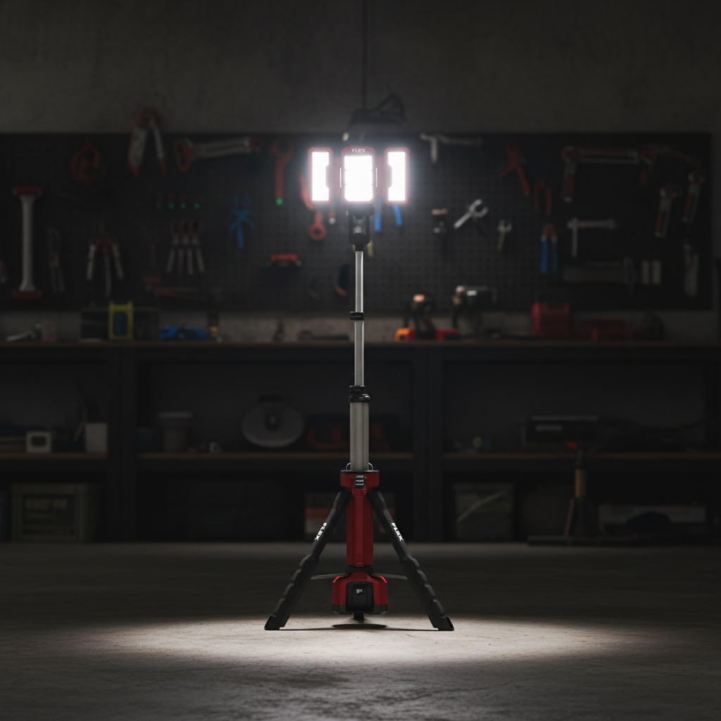 FLEX TL 4000 18.0/230 LED aku stavební svítilna se stativem 18/110/230 V; bez aku; 4000 lm