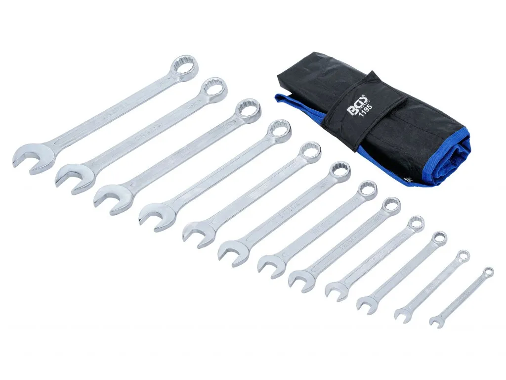 BGS 1195 Klíče očkoploché palcové, velikosti 1/4” až 15/16”, sada 12 ks