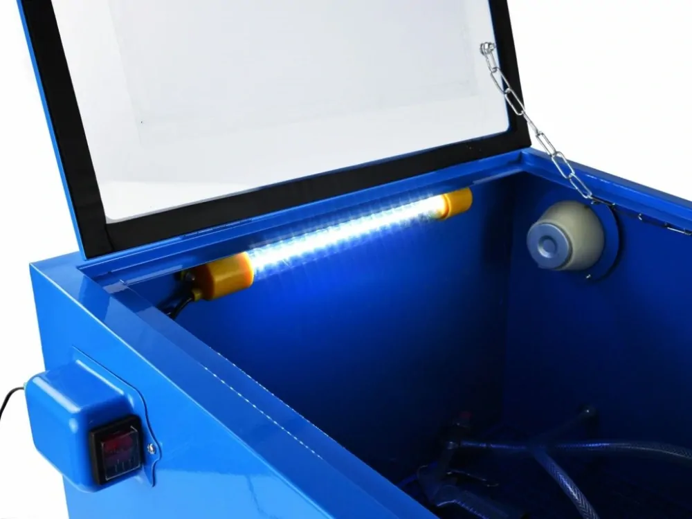 GEKO G02021 Pískovací box, pískovačka stolní, objem 90 litrů, s příslušenstvím