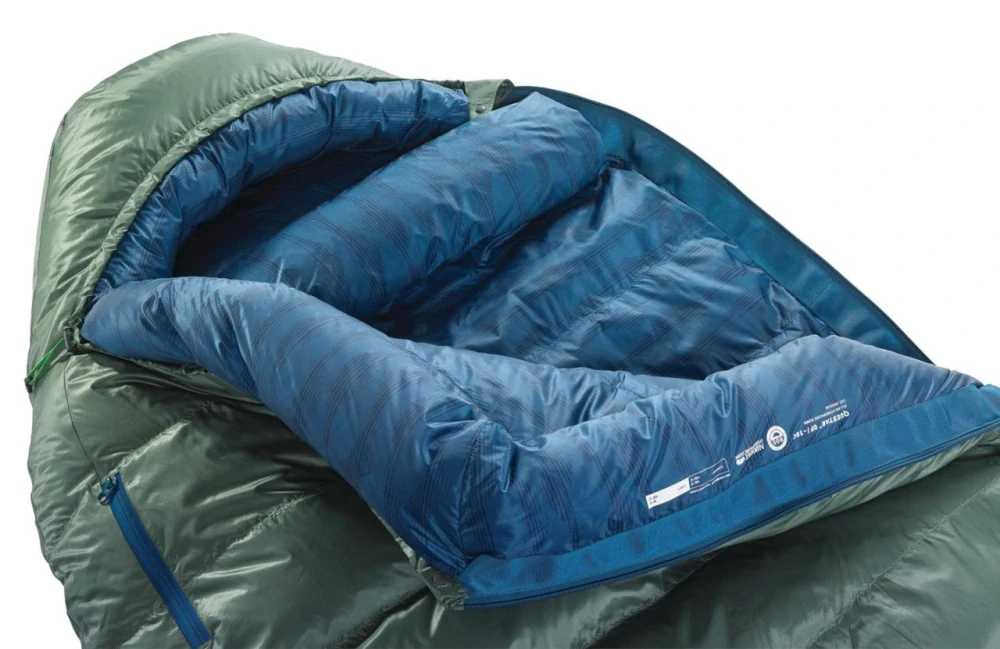 Therm-a-Rest QUESTAR 0F/-18C Regular Balsam péřový spacák šedozelený