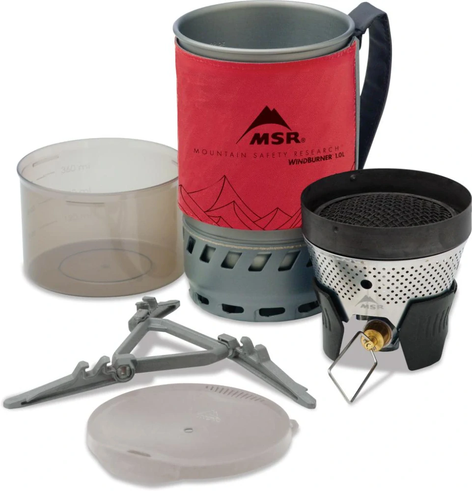 MSR WINDBURNER 1,0 l Personal Stove System plynový vařič (červený hrnec)